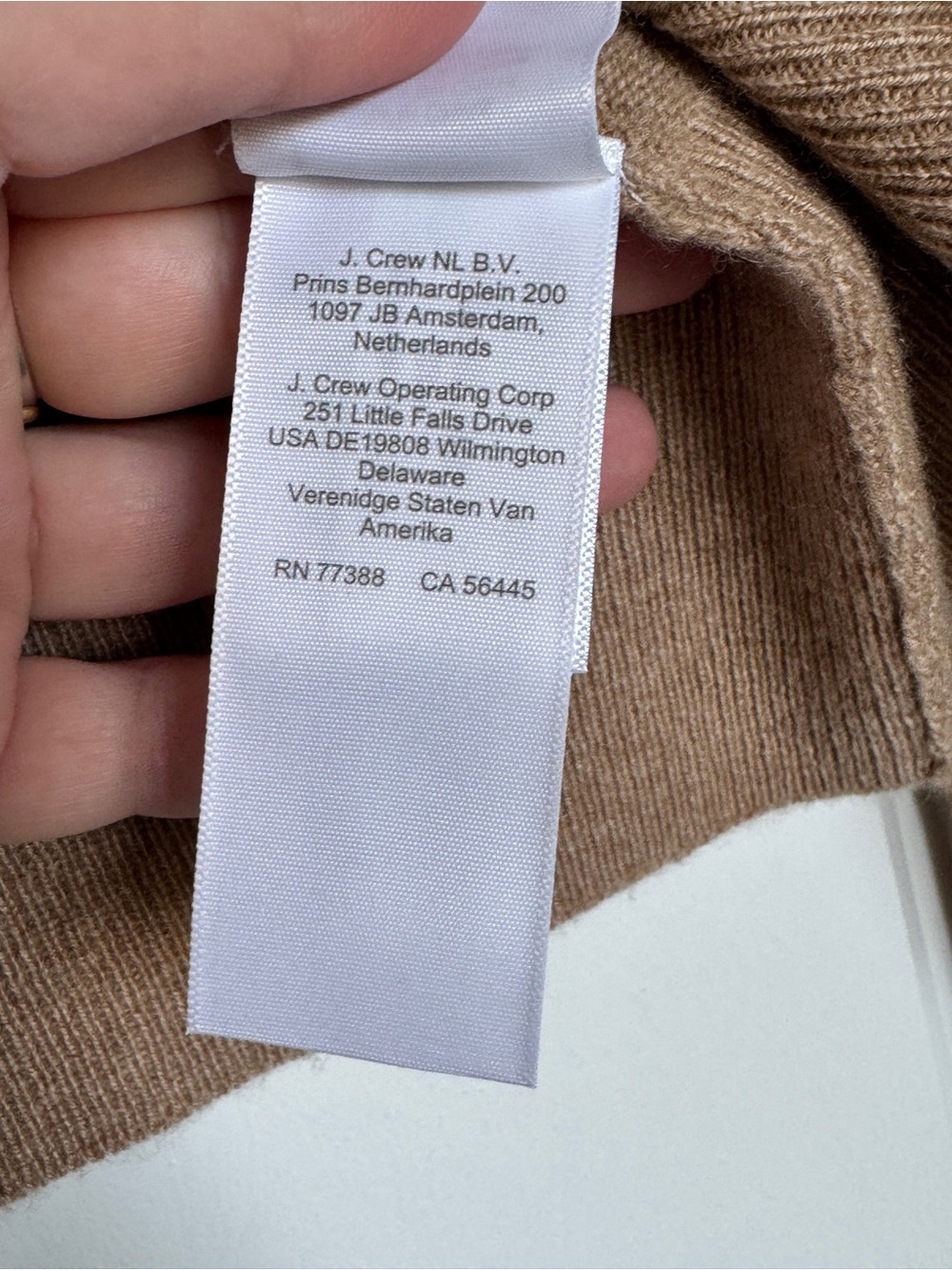 NWT J. CREW Cashmere classic-fit crewneck sweater heather camel M *NOTE* BA400 - Picture 10 of 16